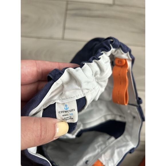 J.Crew Boys Shorts Bleecker Chino Crewcuts Size 10 Royal Navy Blue Kids Uniform - Picture 2 of 3